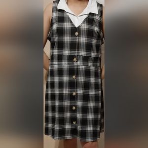 No Boundaries black plaid dress. Plus Size XXL(19)